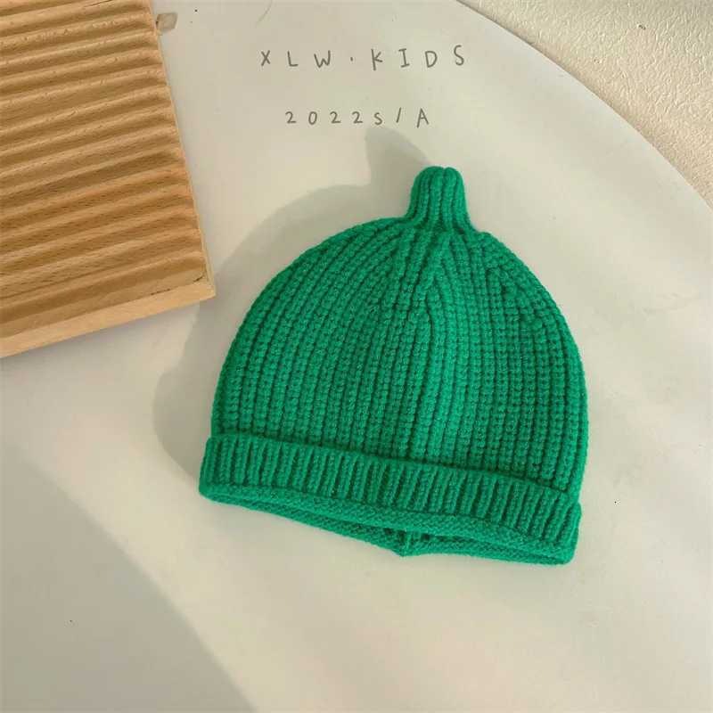 Korean Fashion Outdoor Warm Baby Bonnet Beanies Hats Candy Color Wool Caps Turban for Kids Children Girls Boys AccessoriesL251024