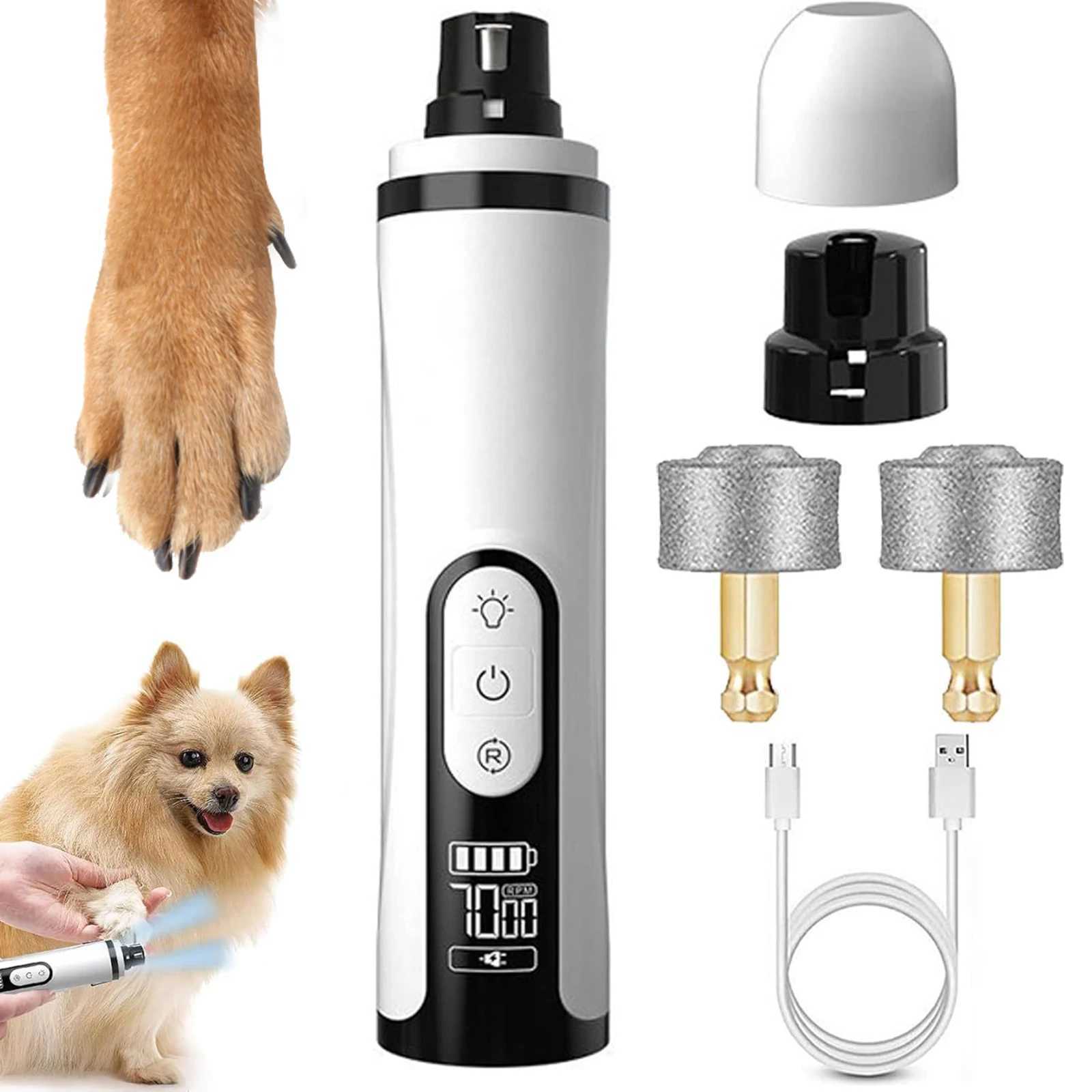 Electric Dog Nail Grinder Rechargeable Pet Nail Grinder Quiet Cat Nail Grinder Suitable for Small Middle Large Dogs and Cats Z20251024