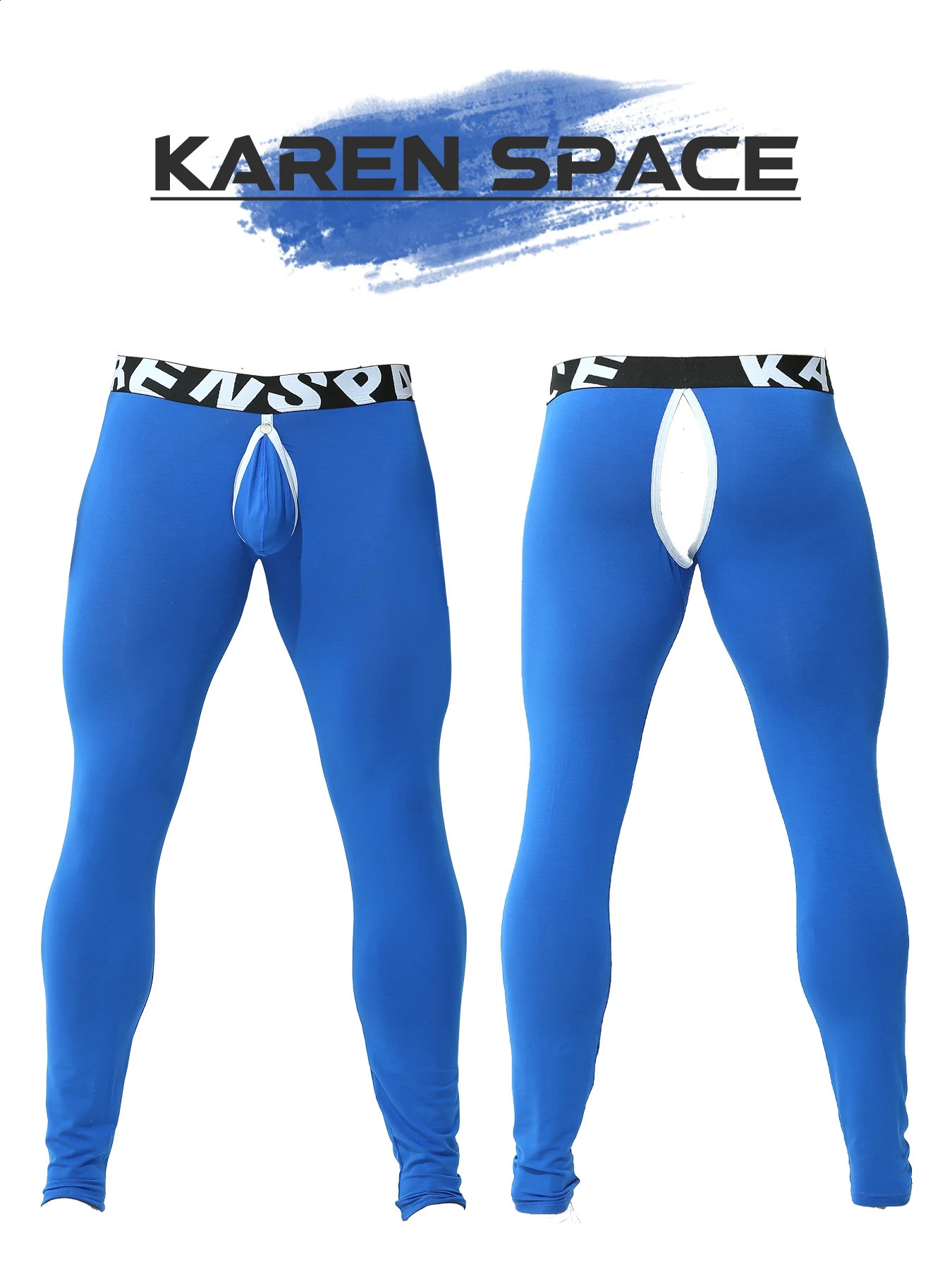 Men Thermal Underwear Winter Warm Long Johns Pants Sexy Open Crotch Butt Penis Pouch Backless Soft Legging Tights 251018