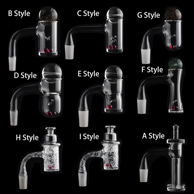 Full Weld Beveled Edge Terp Slurpers 4mm Clear Bottom Quartz Banger With Tourbillon/ Spinning Air Holes For Glass Bongs Dab Rigs