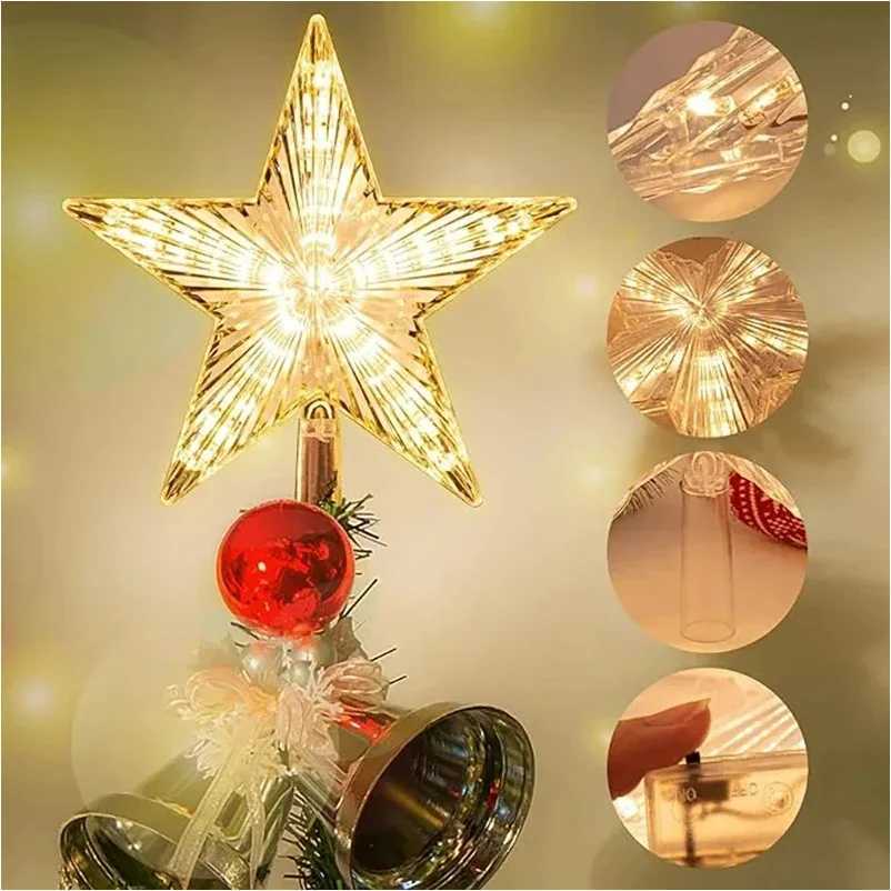 1522cm Christmas Tree Decoration Stars Warm White Lights Home Room Decor LED Shining Lamp Xmas Festival TopStar Navidad 107in C251024