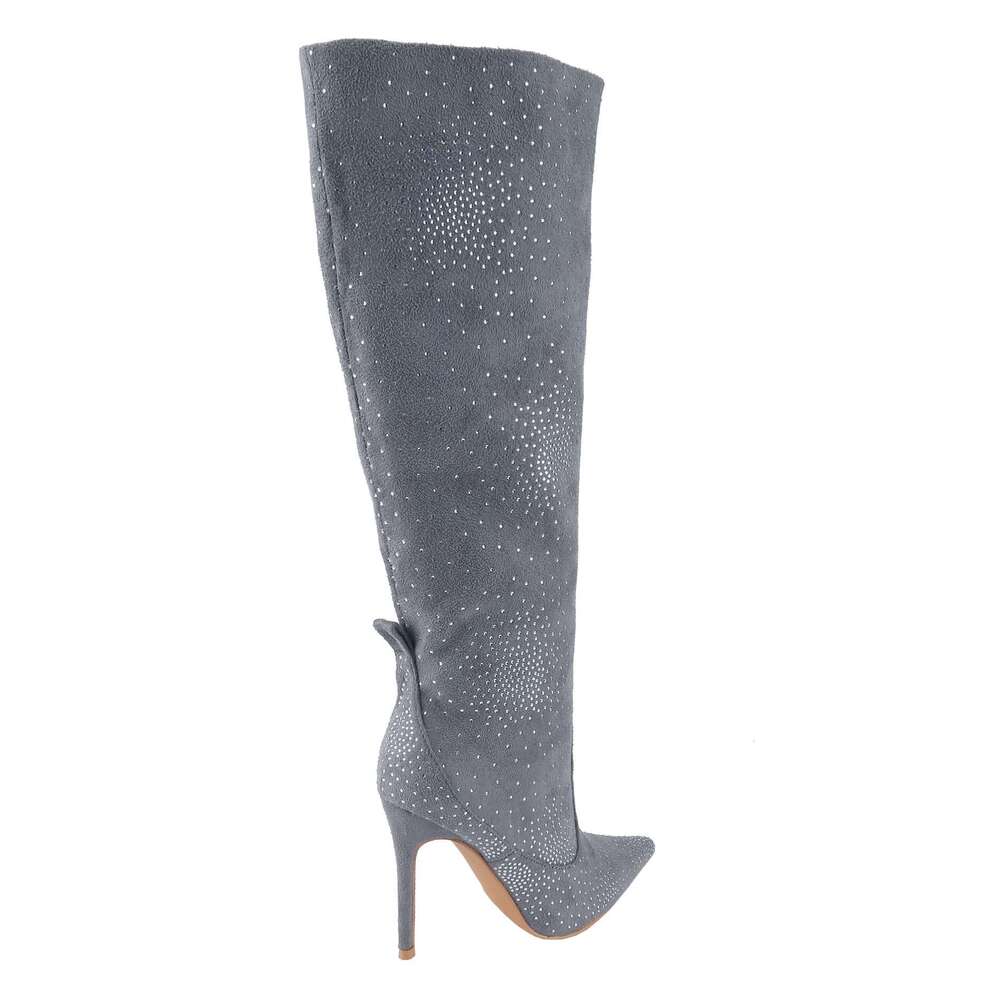 Fashionable High Heel Stiletto Knee-High Pointed Toe Spool Heel, Fashion Dress Boots For Women