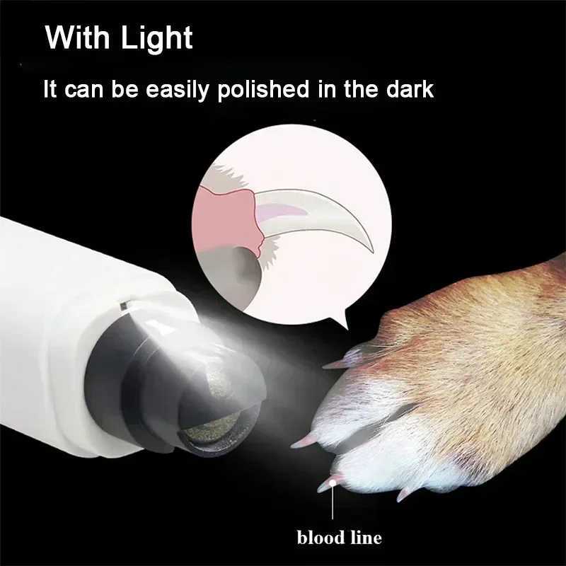 Electric Dog Nail Clippers for Dog Nail Grinders Rechargeable USB Charging LED Light Pet Quiet Cat Paws Nail Grooming Supplies Z20251024