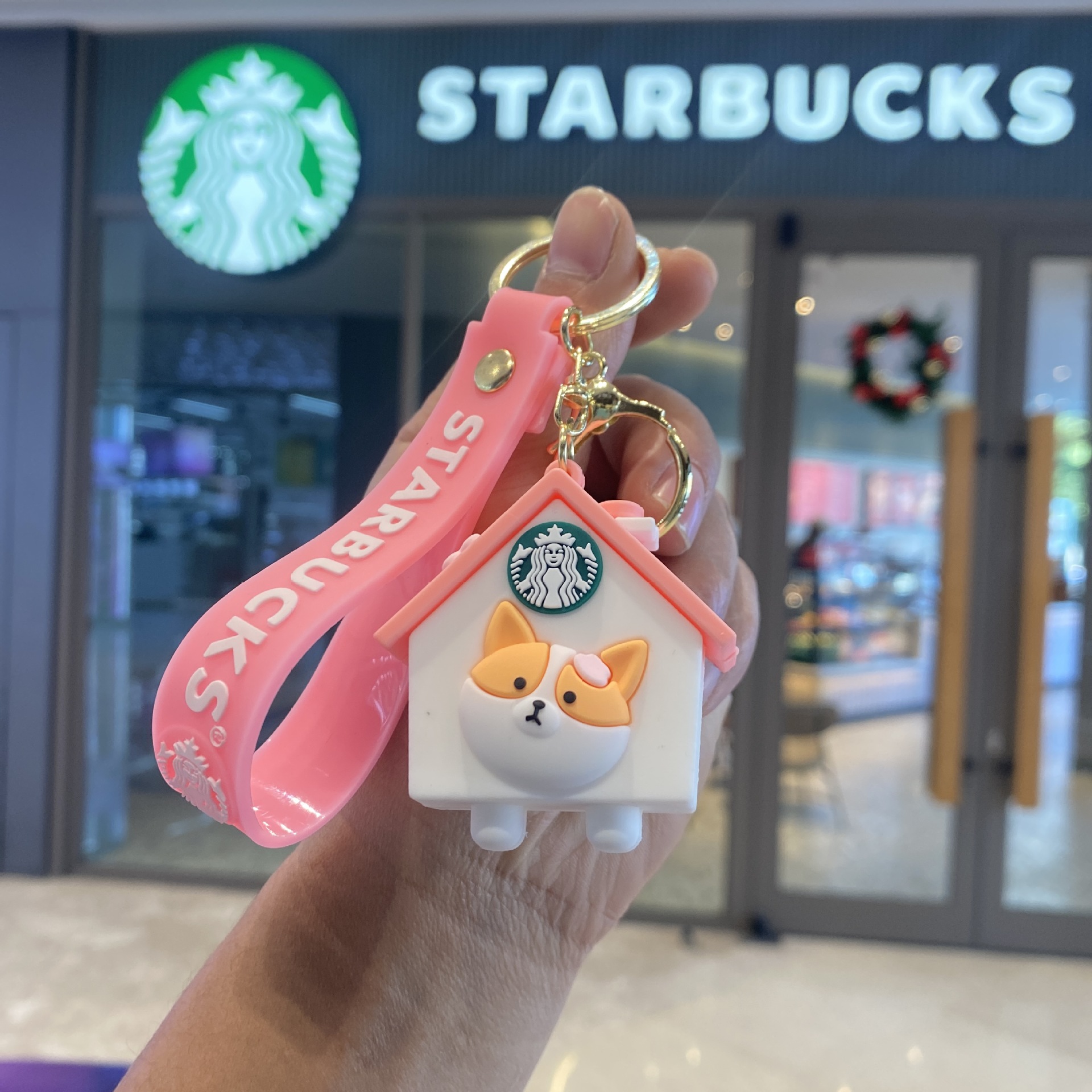 Starbucks Milk Tea Cup Keychain & Bear Plush Charm Couple & Student Backpack Accessory Small Gift 2026 Xmas