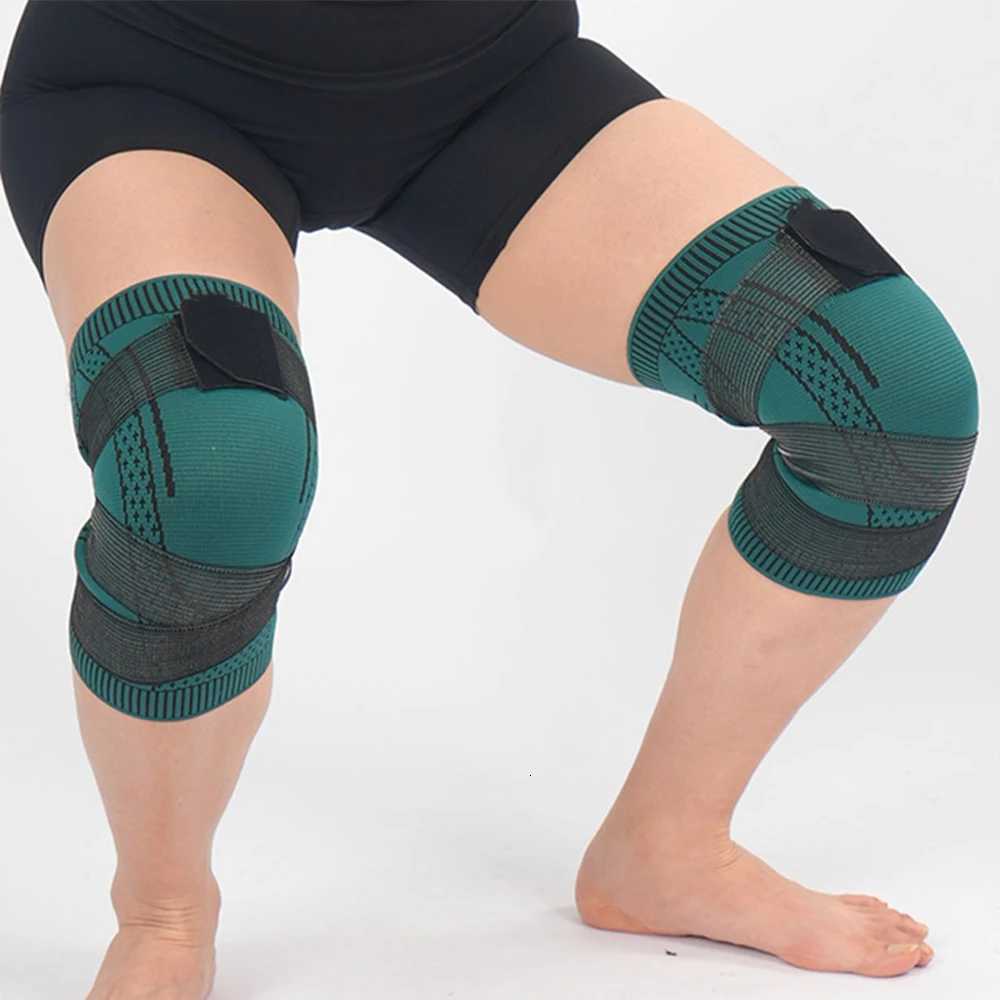 1 PCS Sports Compression Knee Pads Support Sleeve Protector Elastic Kneepad Brace Spring Support Volleyball Running Silicone PadW251024