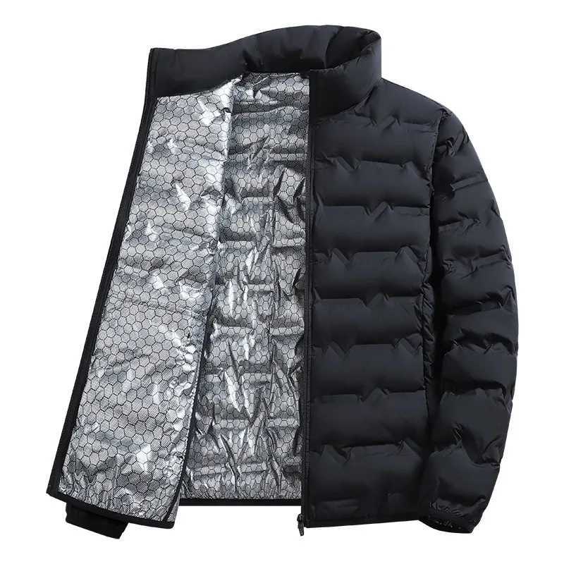 Winter Casual Warm Men Hiking Down Jacket Outdoor Windproof Outerwear Solid Color Thicken Male Down Coats Fashion Stand Collar Z251024