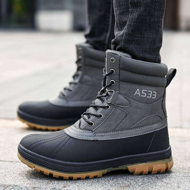 Plus Size 47 Outdoor Snow For Men Training Work Boots Waterproof Slip-Resistant Keep Warm Winter Shoes