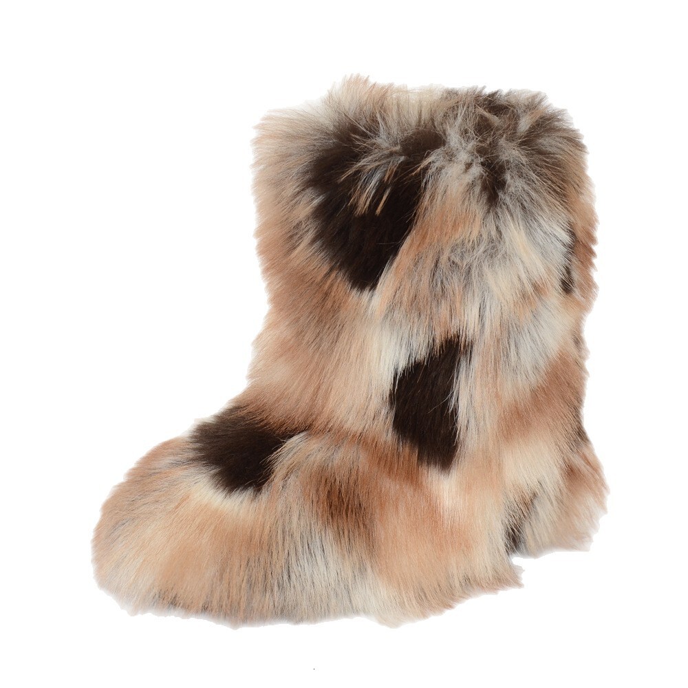 New trendy designer boots Y2K women's outdoor warm and non slip long fur imitation fur autumn and winter new fashionable luxury boots