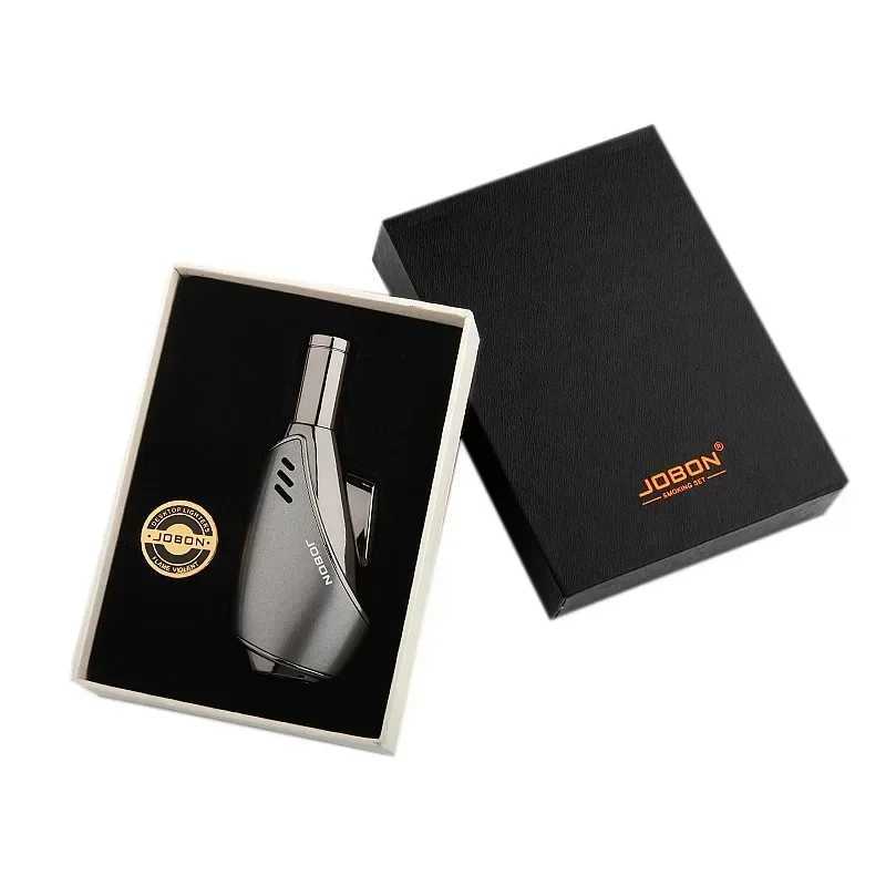 JOBON Metal Butane Gas Lighter Outdoor Windproof Blue Flame Torch Turbo Jet Cigar BBQ Jewelry Baking Welding Home Tools D251024 - view 5