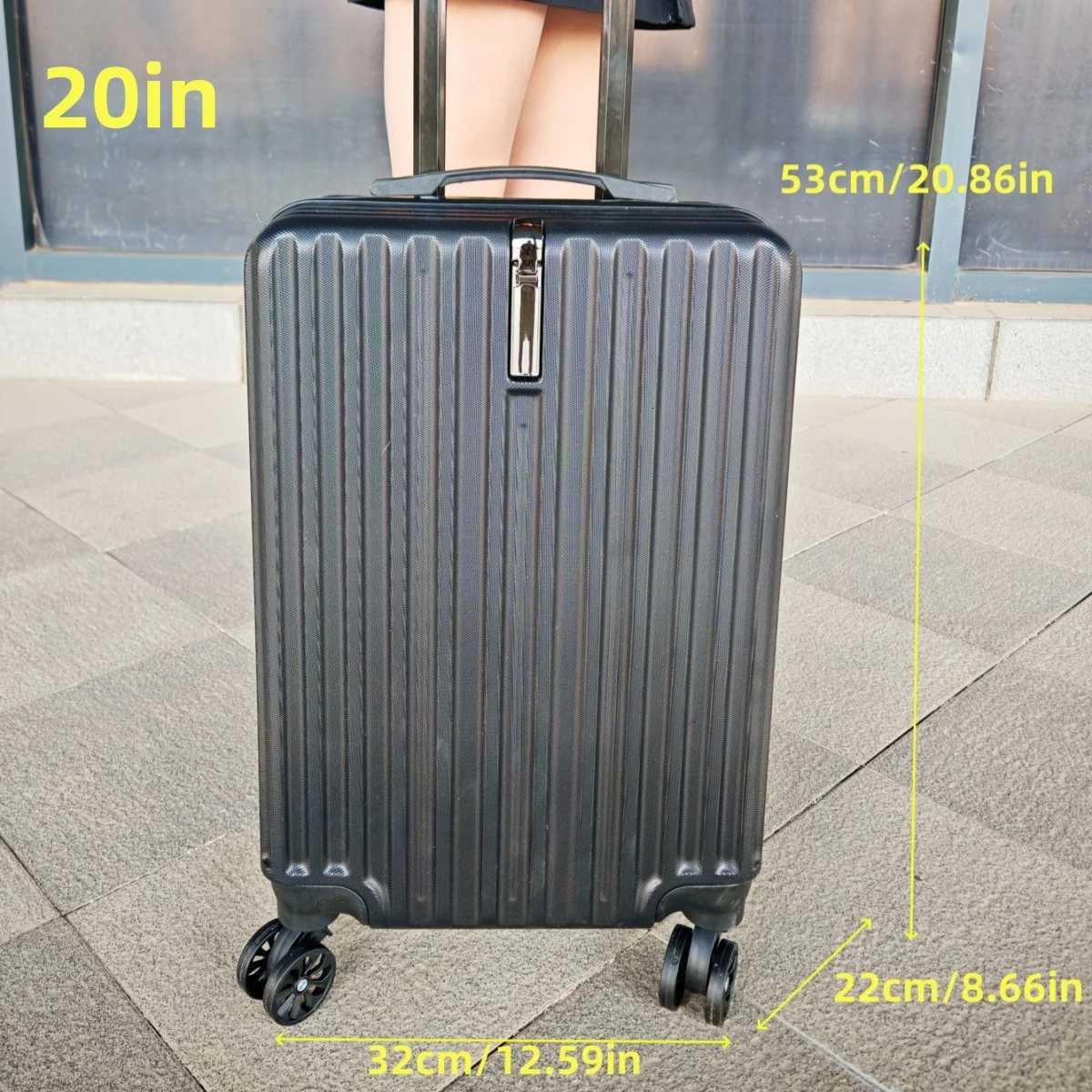 New Trolley Suitcase with Hook Universal Wheel Zipper Closed Telescopic Pull Rod Unisex Large Capacity Hard Shell Password LockW251024