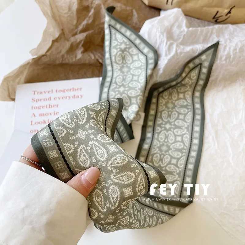 Set Series Silk Satin Scarf Wen Cloth Hair Bands dr Accories La Scarves Ribbon Neck Ties for Bag Handle4pcs Y251024