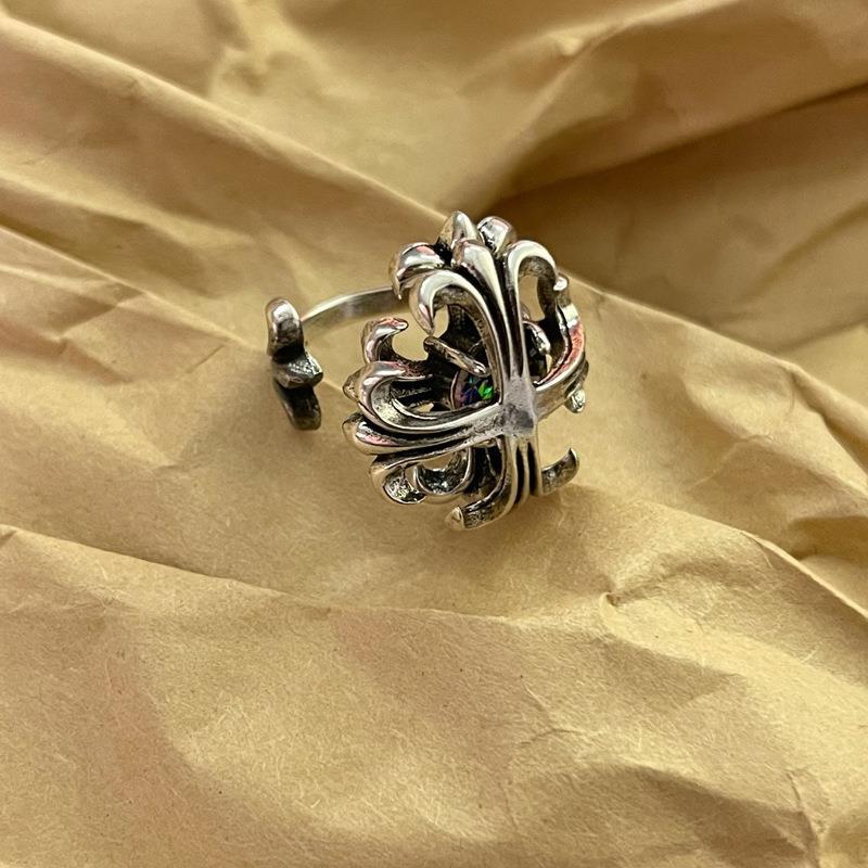 Designer ring Hip hop cross ring zircon inlaid geometric hollow ring men women's minimalist trendy ring free shipping Valentine's Day gift w