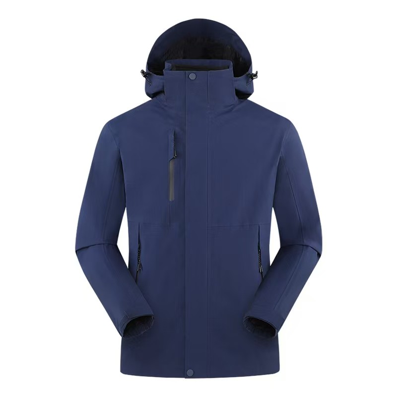 Unisex 3-in-1 Windbreaker Jacket Multiple Colors Available Outdoor Windproof & Warm Detachable Outer Layer