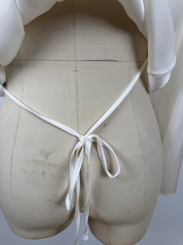 Simple, Sophisticated, Elegant, Light Luxury Silk Long-Sleeve Top JYS37011