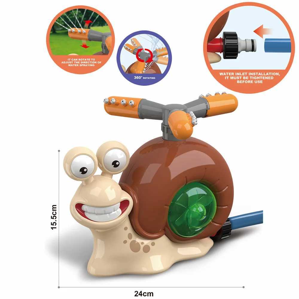 Water Spray Outdoor Toy Snail Sprinkler Backyard Garden Water Toys Summer Yard Cartoon Splash Sprinkler Baby Bath Toy for Kids J251023