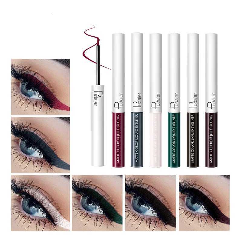 Free Shiping Matte Quick Drying High Pigment Eye Liner Pen Makeup Colorful Liquid Eyeliner Waterproof Long Lasting Liner PencilL251024