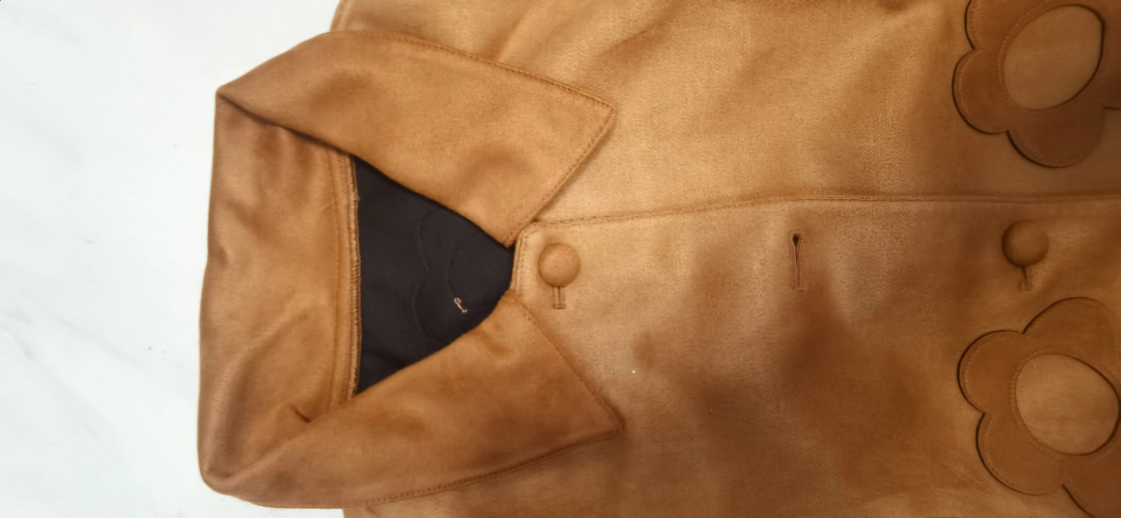 HZXVic womens coat retro elegant European and American suede flower exquisite decoration embellished with lapel n jacket 251018