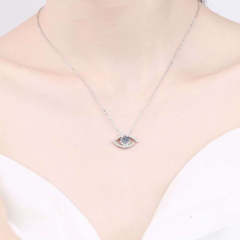 DHCollections-- XDY Pure Sier Korean Fashion Women's Ins Pendant TikTok Accessories Demon Eye Moissanite Necklace