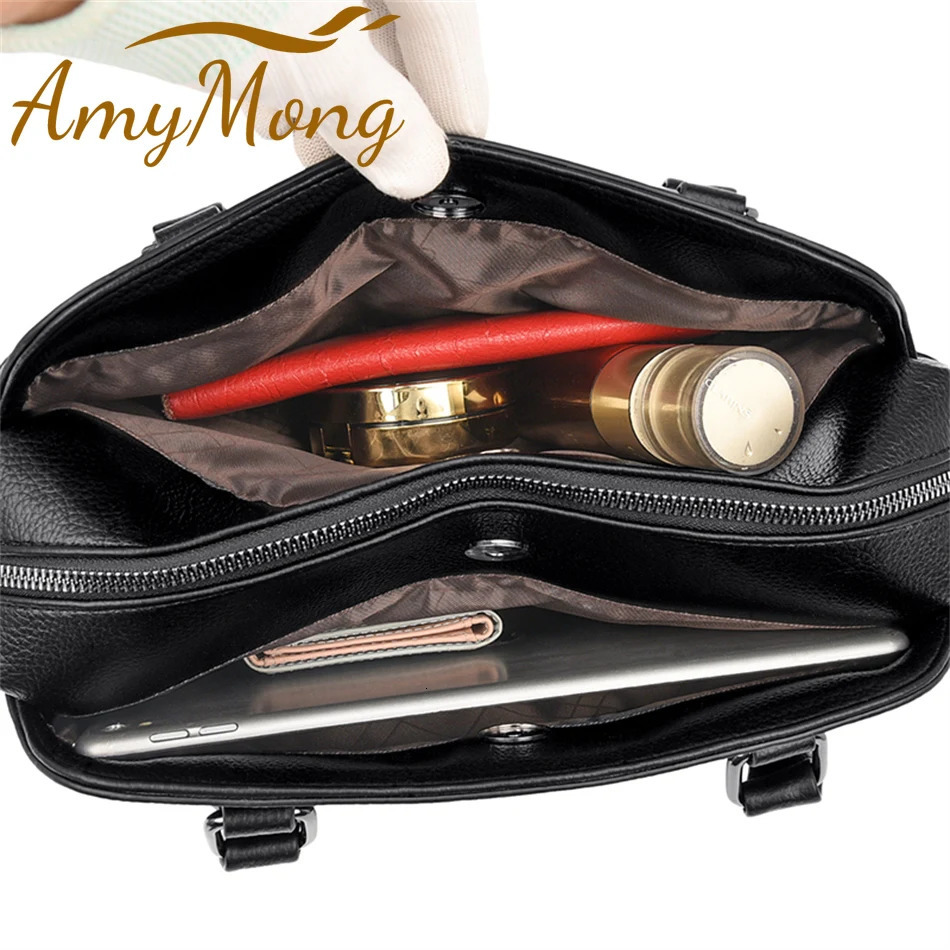 Multipocket Handbag Purses Genuine Cowhide Leather Shoulder Bag er Crossbody Messenger Sac Elegant Tote for Women 251023
