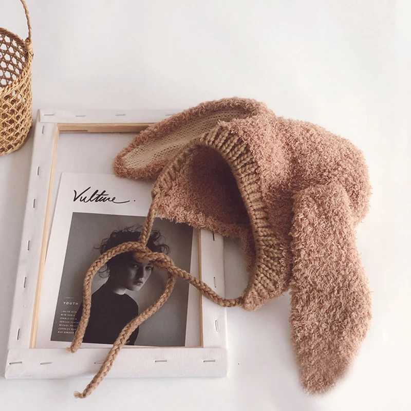 Winter Baby Ear Protection Hat Cartoon Bunny Toddler Hooded Beanies Rabbit Kids Earmuffs Cap Thick Plush Children Warm HeadgearL251024