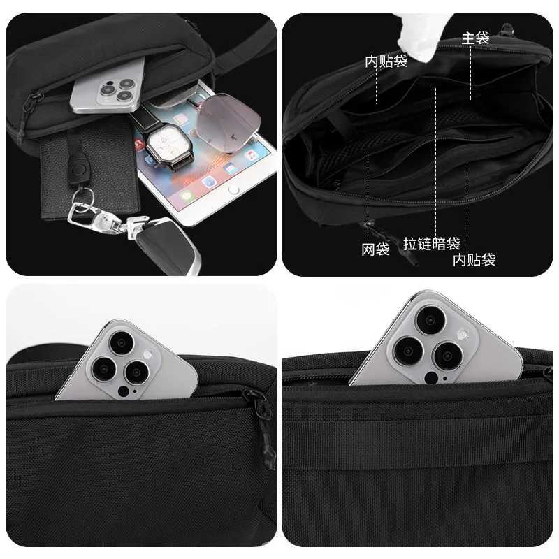 Men Waterproof Belt Bag Fashion Chest Pack Male Waterproof Waist Bag Outdoor Sports Fanny Pack Mens Travel Shoulder BagsL251024