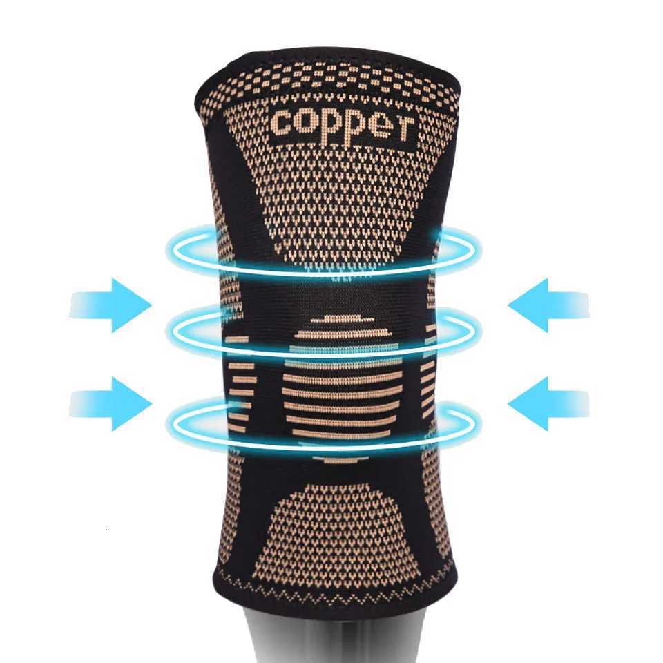 1Pcs Band Copper Nylon Knee Brace for Arthritis Pain and Support Knee Sleeve Compression for Sports Workout Arthritis ReliefW251024