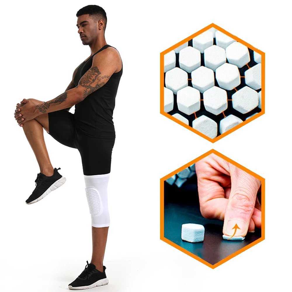 1Pcs Basketball Volleyball Knee Pad Honeycomb Foam Support Compression Leg Sleeve Knee Brace Support Sports Fitness EquipmetW251024