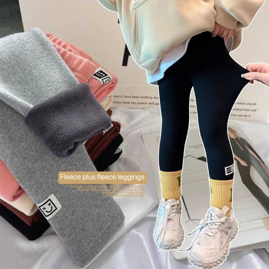 1pcs Autumn Winter Girls Leggings Baby Plush Pants Kids Thermal Pants Children Fashion Korean Version Trousers Casual BottomsT251024