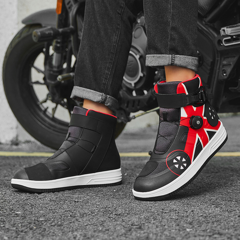 Motorcycle Riding Shoes Unisex Four Seasons Offroad Short Boots for Racing & Travel Non-Slip Wear-Resistant Essential Motorcycle Equipment