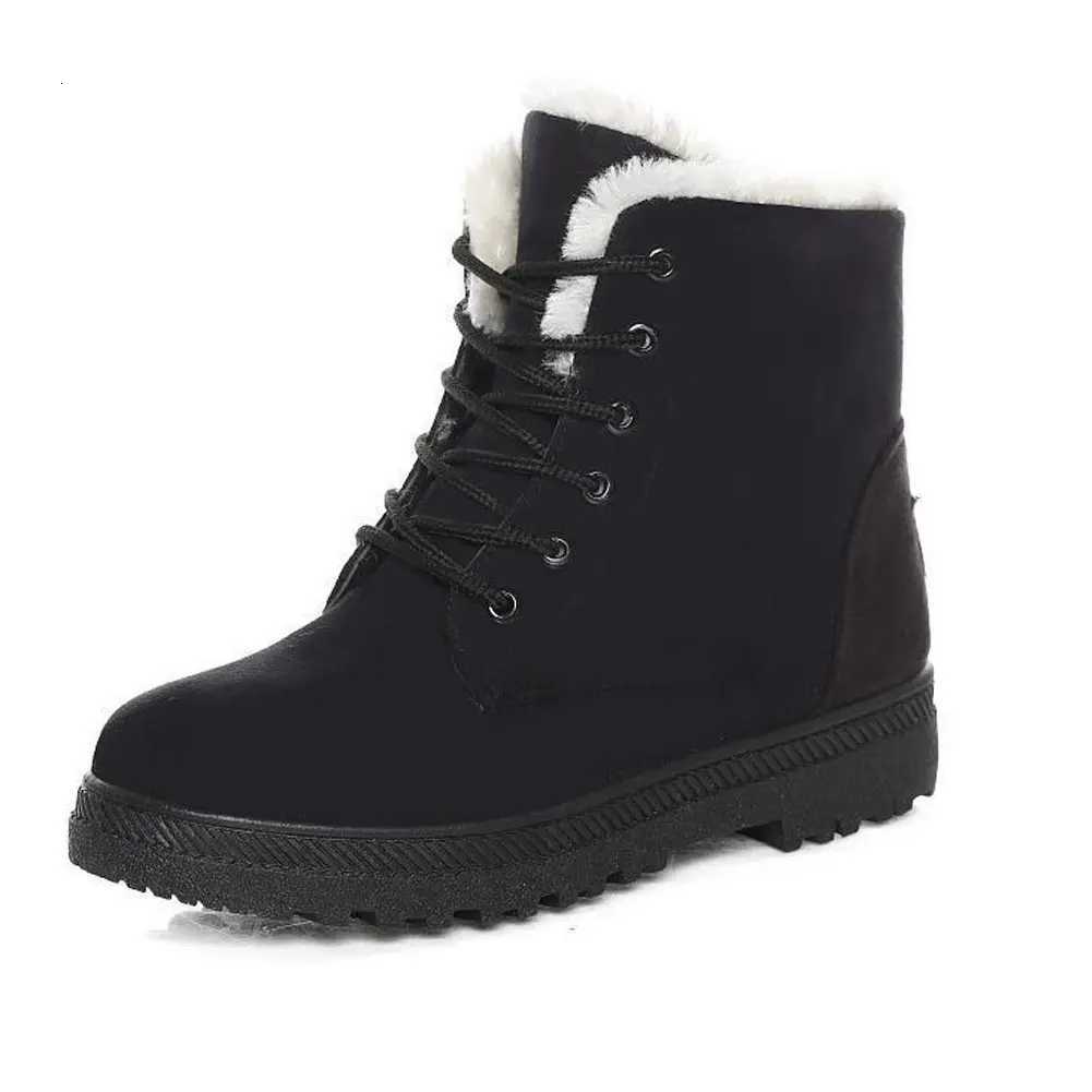Crestar Winter Snow Boots for Women Warm Fur Lined Ankle Booties Lace Up Slip on Outdoor Walking Womens Boots Lady Fashion shoes W251024