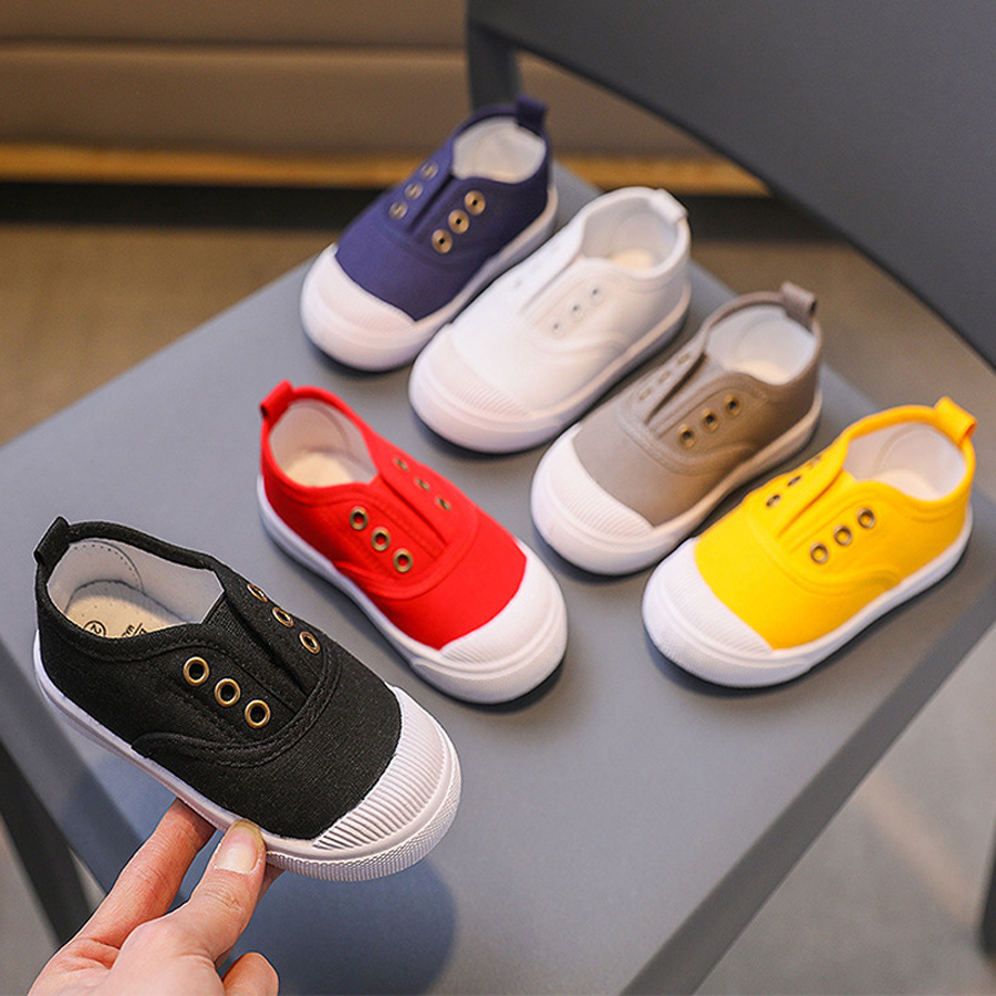 Kids Canvas Shoes Toddler Fashion Design Canvas Shoes Boys Girls Children Causal Shoes Umshop Non-slip Sneakers Size US5.5C-US3Y U1147