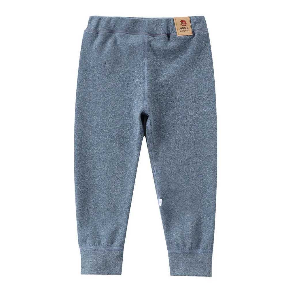 Elastic Waist Winter Childrens Fleece Warm Pants Velvet Autumn Winter Girls Leggings Full Length Long JohnsT251024