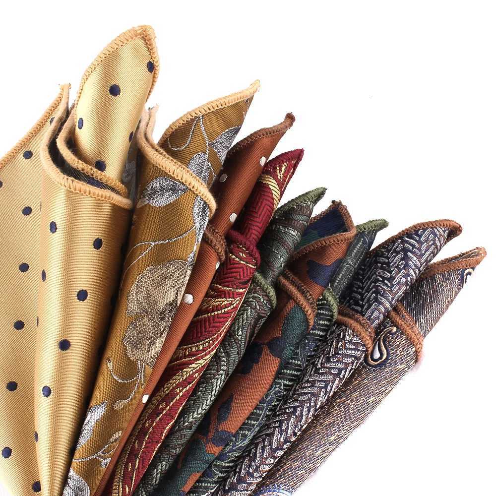 Mens Suit Pocket Towel Fashion Polter Trend Accories Retro Embroidery Pattern Small Square Towel Handkerchief Y251024