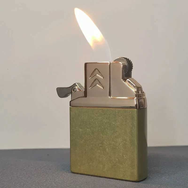 Chief Double Fire Switch Butane Lighter Brass Windproof Movement Gas Inflate Inner Insert Conventional ZP Replace Accessories D251024 W260202