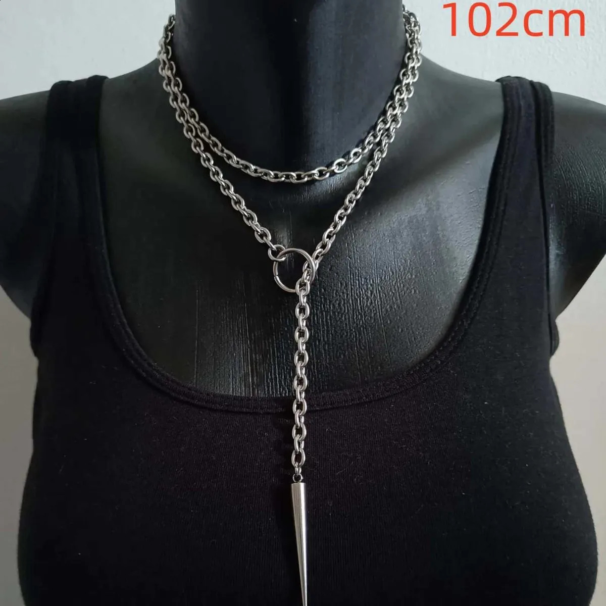 Punk stud necklace Gothic jewelry bat exaggeration hippie Y2k nightclub Oring sense TrendyChoker For Women Man 251023