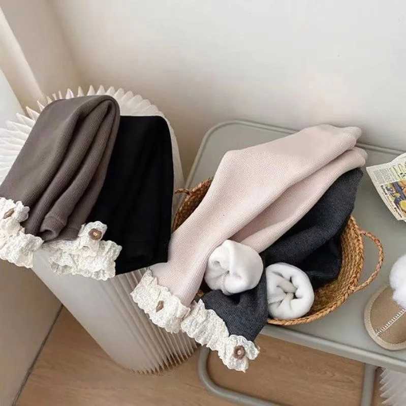 1pcs Autumn Winter Girs Legging Baby Plush Pants Kids Thermal Pants Children Fashion Korean Version Trouser Lace Slimming BottomT251024