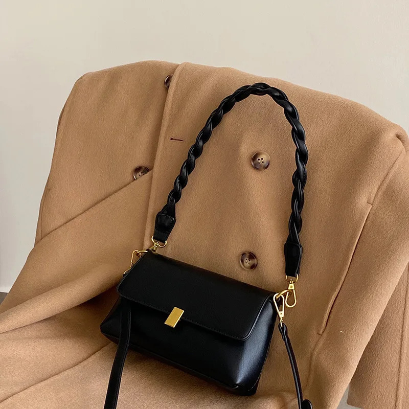 Womens Bag PU Leather Vintage Underarm Bag Fashionable Small Shoulder Bag Casual Handbag Mobile Wallet 251023