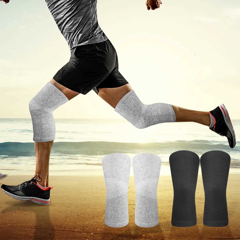 1 Pair Elastic Bamboo Carbon Knee Joint Pad Warm Keeper Knees Sleeve Protector Knee Pad Knee Protector Kneepad Knee SleeveW251024