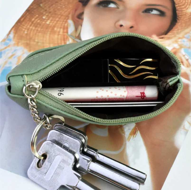 Mini PU Leather Wallet Coin Purse Key Bag Fashion Key Holder Pocket Card Storage Bag Multifunctional Zipper Coin Pouch Z251023