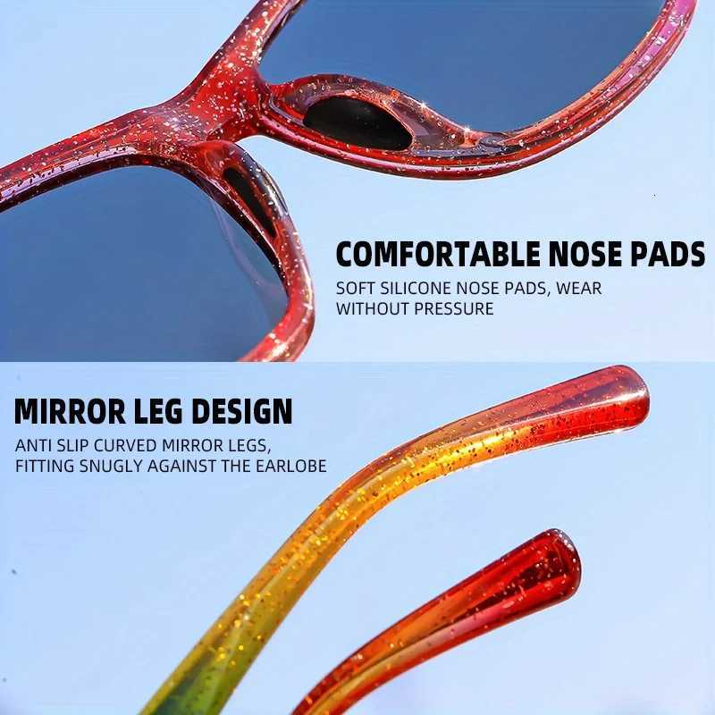 2 Pairs of Classic Square Polarized Fashion Glasses Unisex Lightweight Colorful Pearlescent Frame Outdoor Sports Style GlassesT251024
