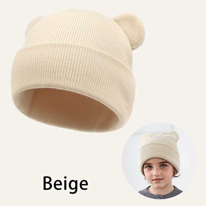 Marie CatNewborn Autumn Winter Baby Warm Knitted Hats with Pom Kids Knit Beanie Hat Children Hat for Boys Girls AccessoriesL251024