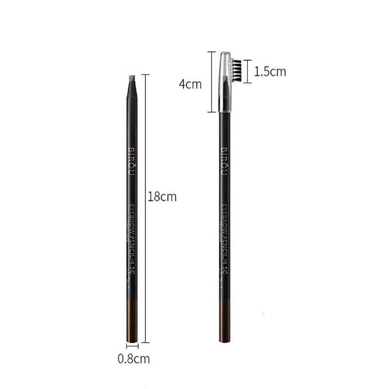 High Quality HAOZHUANG pull Eyebrow Pencil Black Makeup Wild Line Eyebrow Pencil Hard Core Flat Head pen White WaterproofL251024