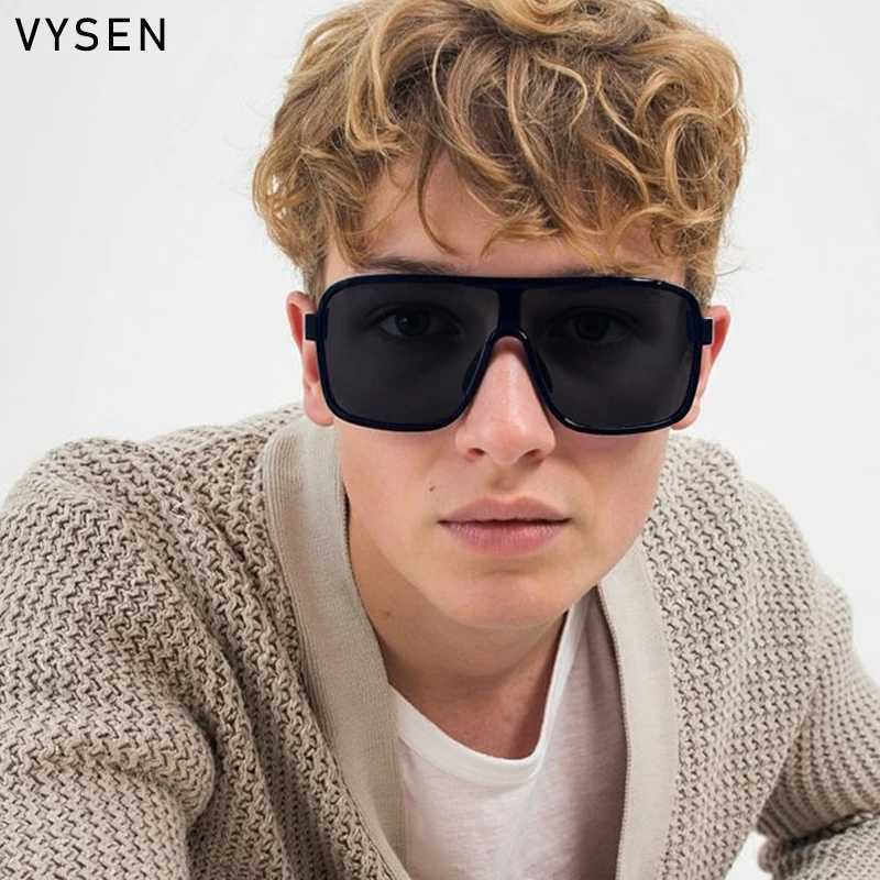 Oversized Polarized Rectangle Steampunk Sunglasses Men 2025 Luxury Brand Vintage Punk Square Shield Sun Glasses Eyewear ShadesT251024
