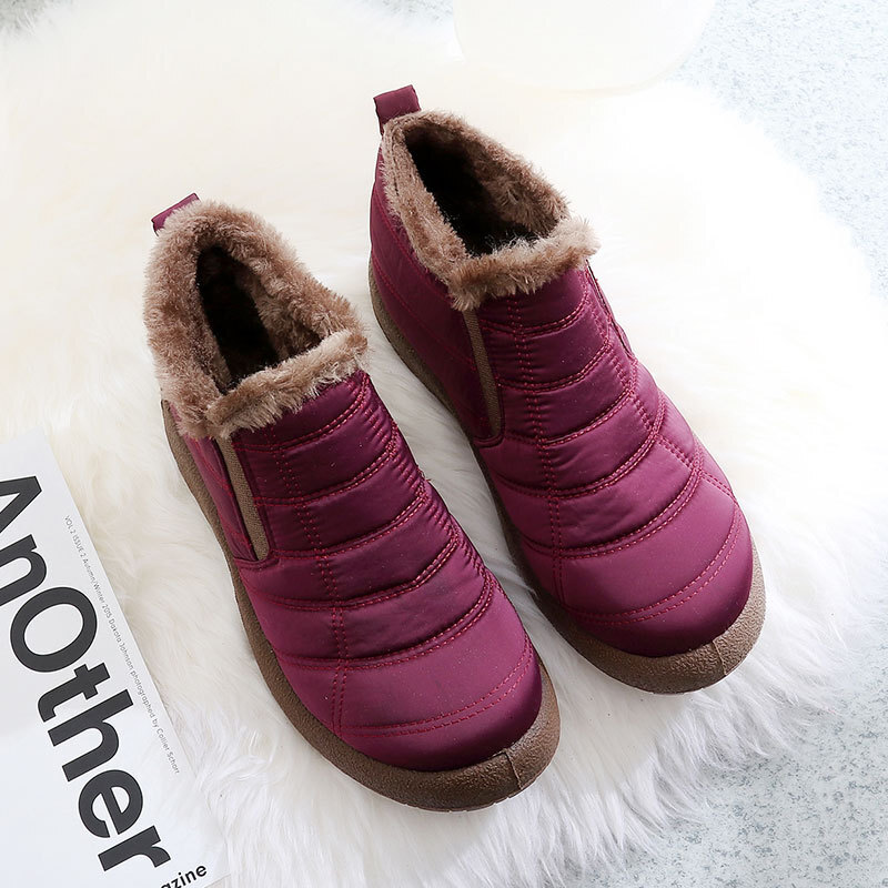 Winter designer fashionable men's cotton shoes high top warm wool snow boots umbrella cloth large cotton shoes lightweight couple cotton shoes