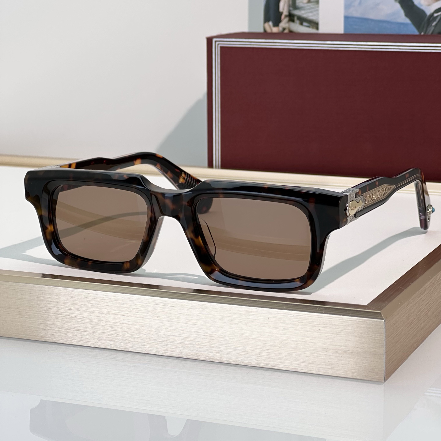 Sunglasses For Men Women Fashion BELVE DERE Designer Stylish High Street Catwalk Style Anti-Ultraviolet UV400 Acetate Square Full Frame Glasses With Box