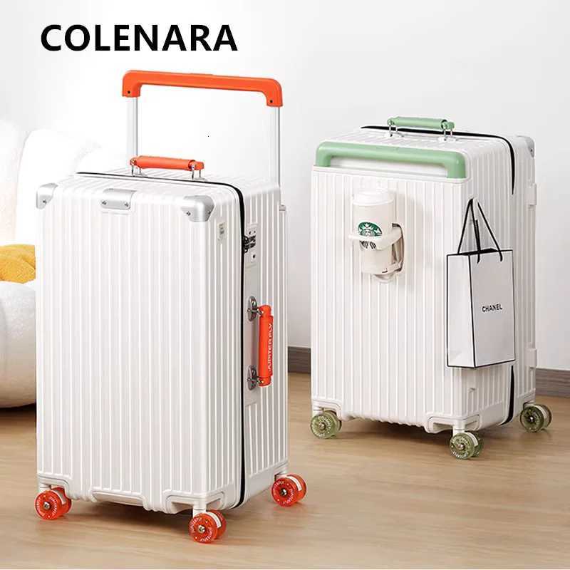 COLENARA Large Capacity Luggage Ultra Light Boarding Case ABSPC Trolley Case 202224262830 Inch with Wheel Rolling SuitcaseW251024