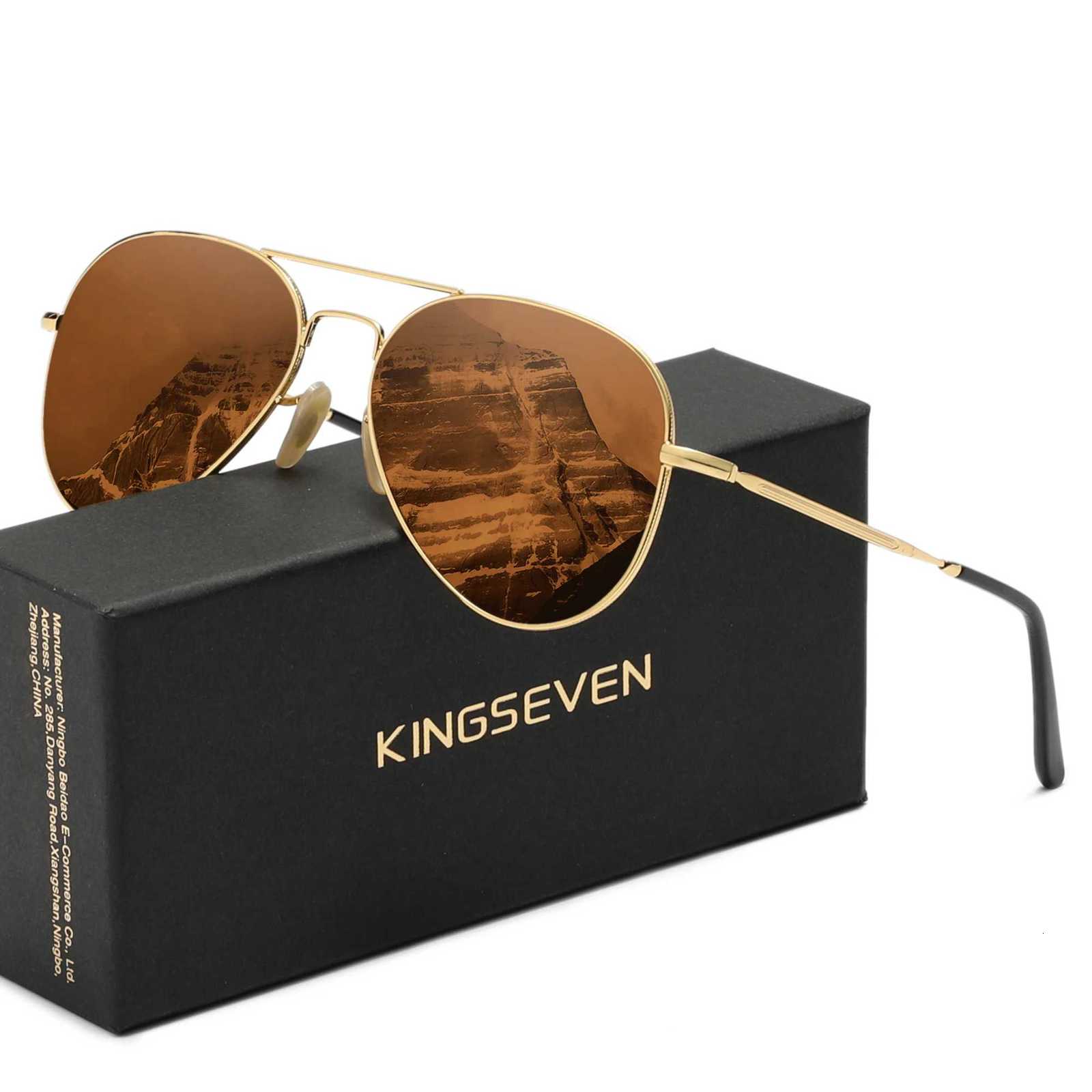 KINGSEVEN Pilot Sunglasses Polarized Men Fashion Alloy Thin Frame Glasses Driving Summer Luxury Brand Women Eyewear UV400T251024