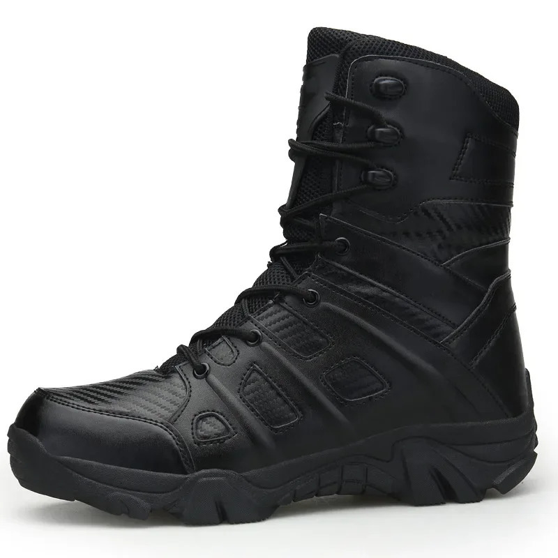 Men Tactical Boots Winter Leather Waterproof Desert Combat Work Shoes Mens Ankle Boot Man Plus Size 251021