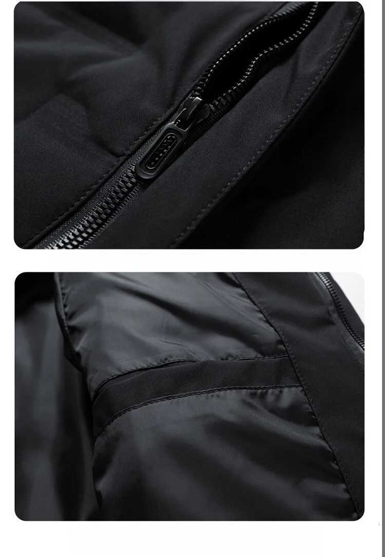 Mens jacket autumn winter new cotton coat gray duck down loose plus size tide padded jacket plus size down jacket 6XL 7XL 8XL Z251024