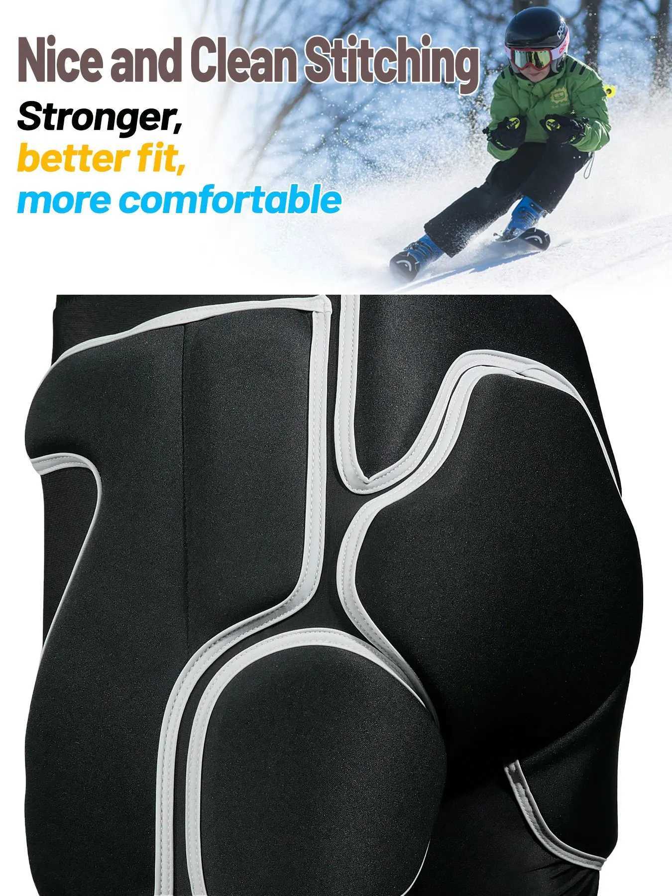 AVIVOR Protective Padded Shorts for SnowboardSkate and SkiFull Protection for HipButt and TailboneW251024